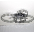 Nowoczesny plafon z pierścieniami kryształowymi 75cm - K173